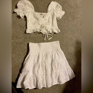 White 2 piece outfit